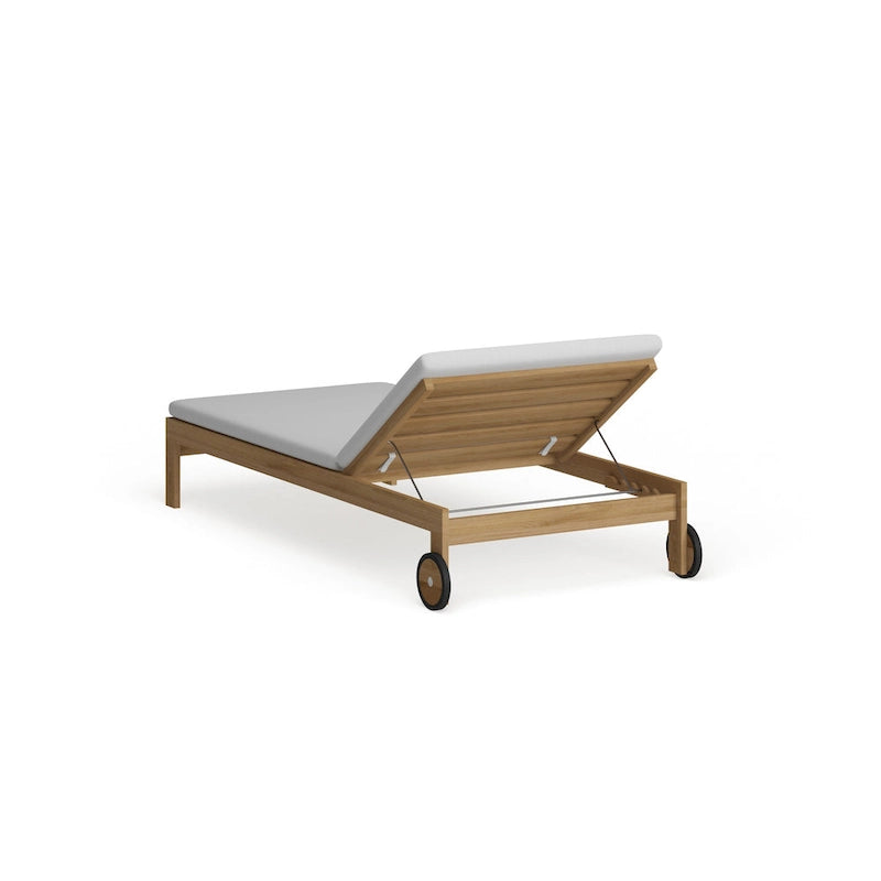 Chaise longue de jardin en teck Upland