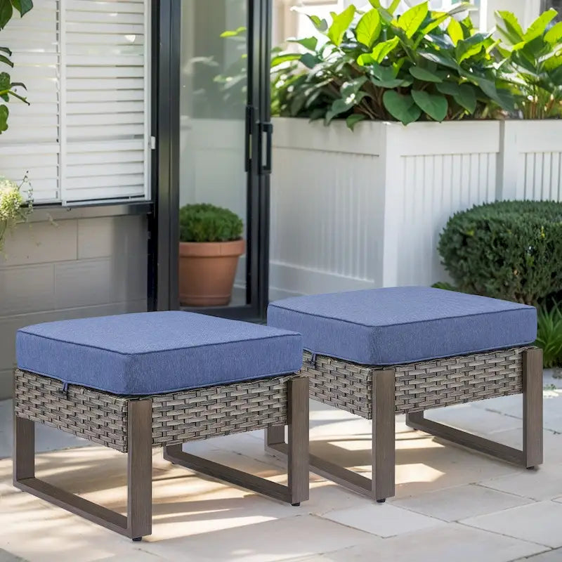 Repose-pieds d'extérieur Gymojoy avec coussins – Gris