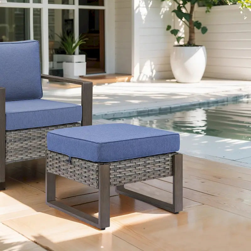Repose-pieds d'extérieur Gymojoy avec coussins – Gris