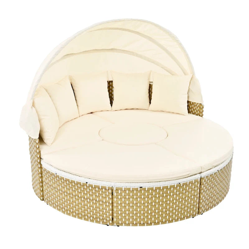 Patio Furniture Round Outdoor Sectional Sofa Set
