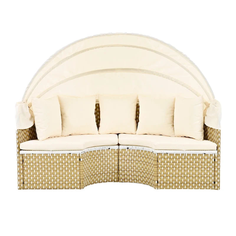 Ensemble de canapé d'angle rond d'extérieur pour mobilier de jardin