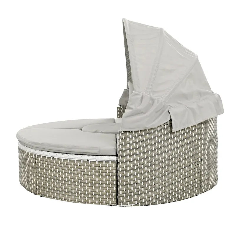 Ensemble de canapé d'angle rond d'extérieur pour mobilier de jardin