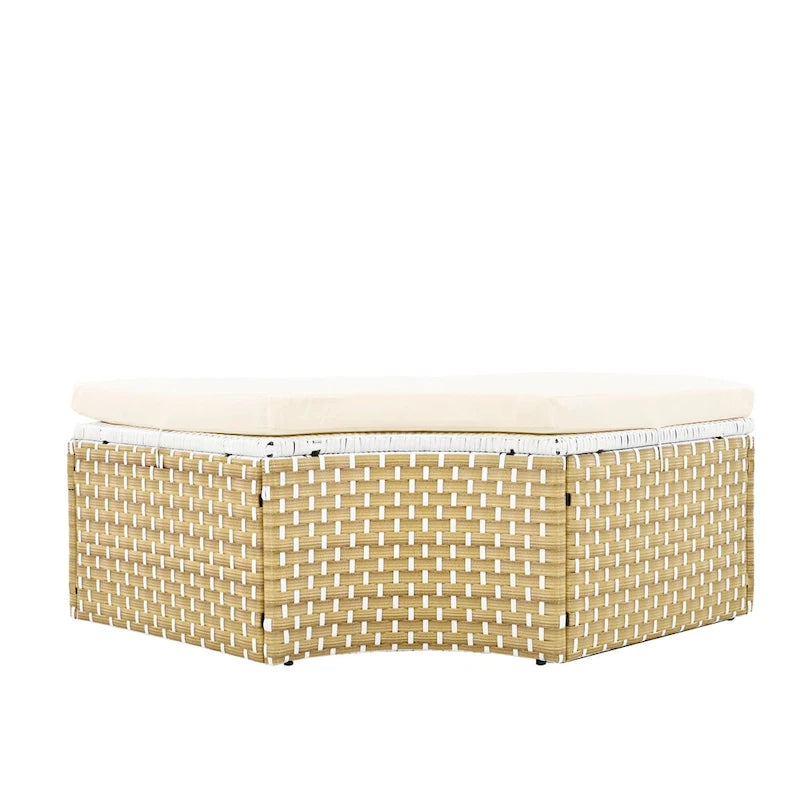 Ensemble de canapé d'angle rond d'extérieur pour mobilier de jardin