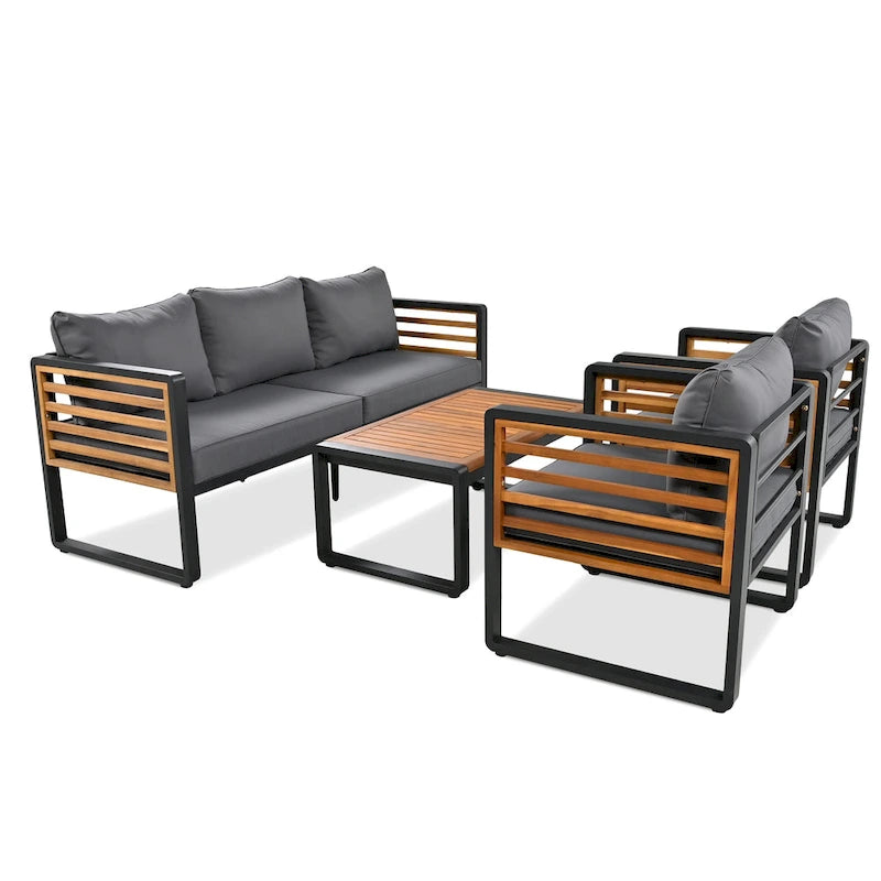 Mobilier de jardin ZZ grande taille 4 pièces