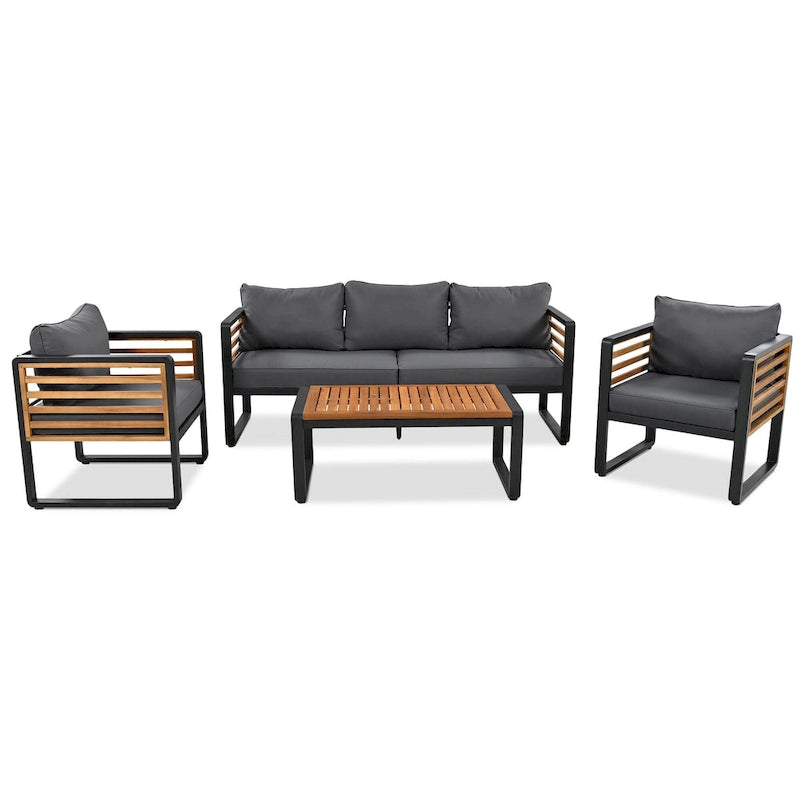 Mobilier de jardin ZZ grande taille 4 pièces