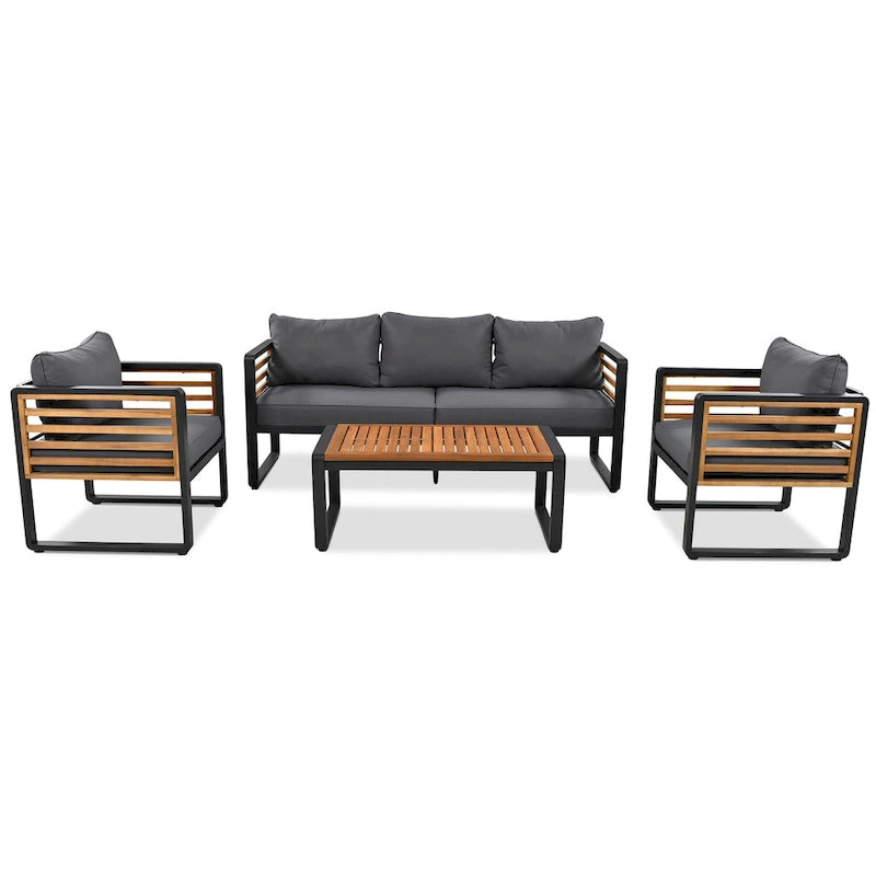 Mobilier de jardin ZZ grande taille 4 pièces