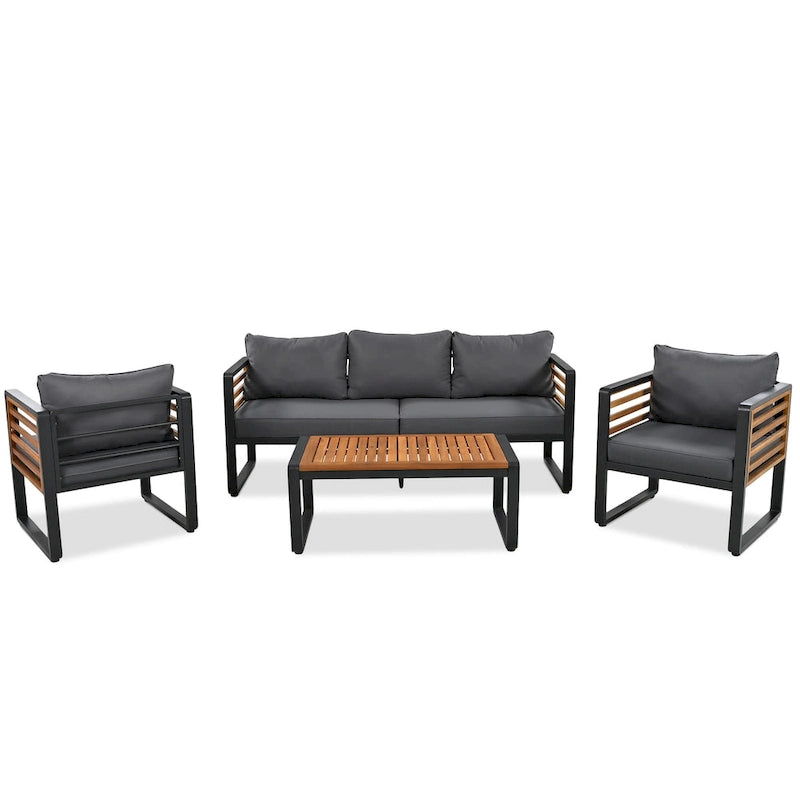 Mobilier de jardin ZZ grande taille 4 pièces