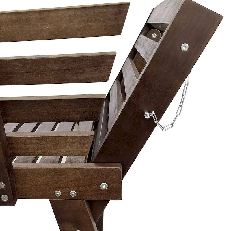 Bain de soleil/méridienne d'extérieur en bois réglable avec coussins