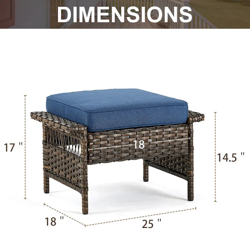 Gymojoy Table et chaises pivotantes 3 pièces d'extérieur – Marron