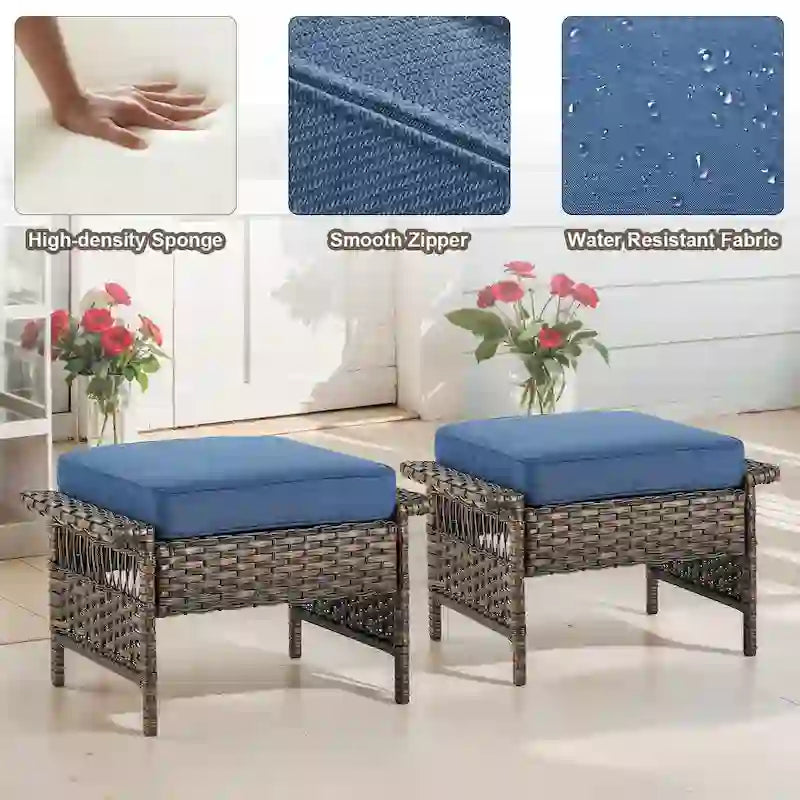 Gymojoy Table et chaises pivotantes 3 pièces d'extérieur – Marron