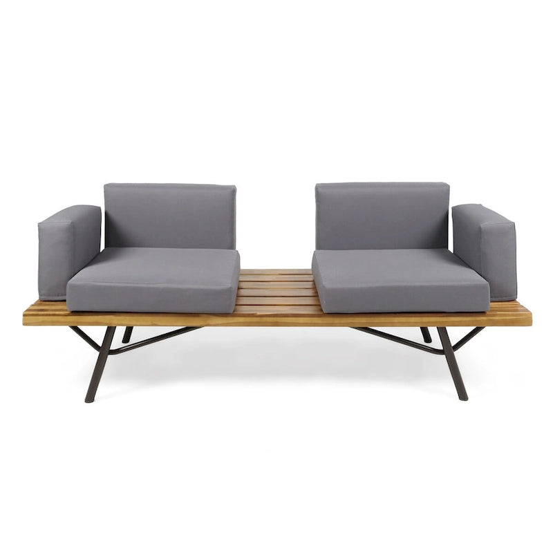 Canapé d'extérieur en bois d'acacia