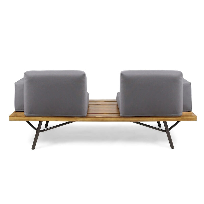 Canapé d'extérieur en bois d'acacia
