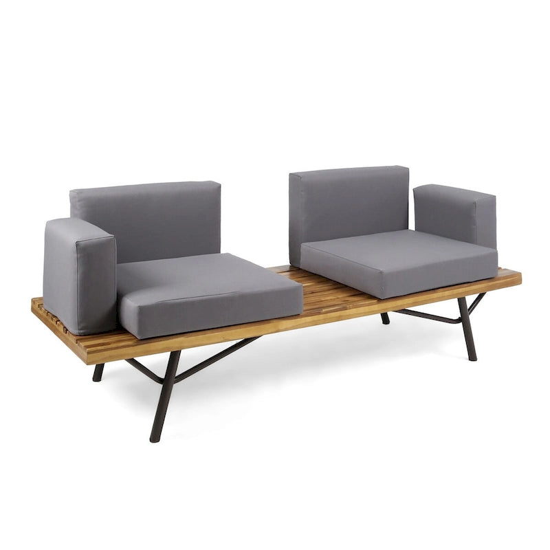Canapé d'extérieur en bois d'acacia