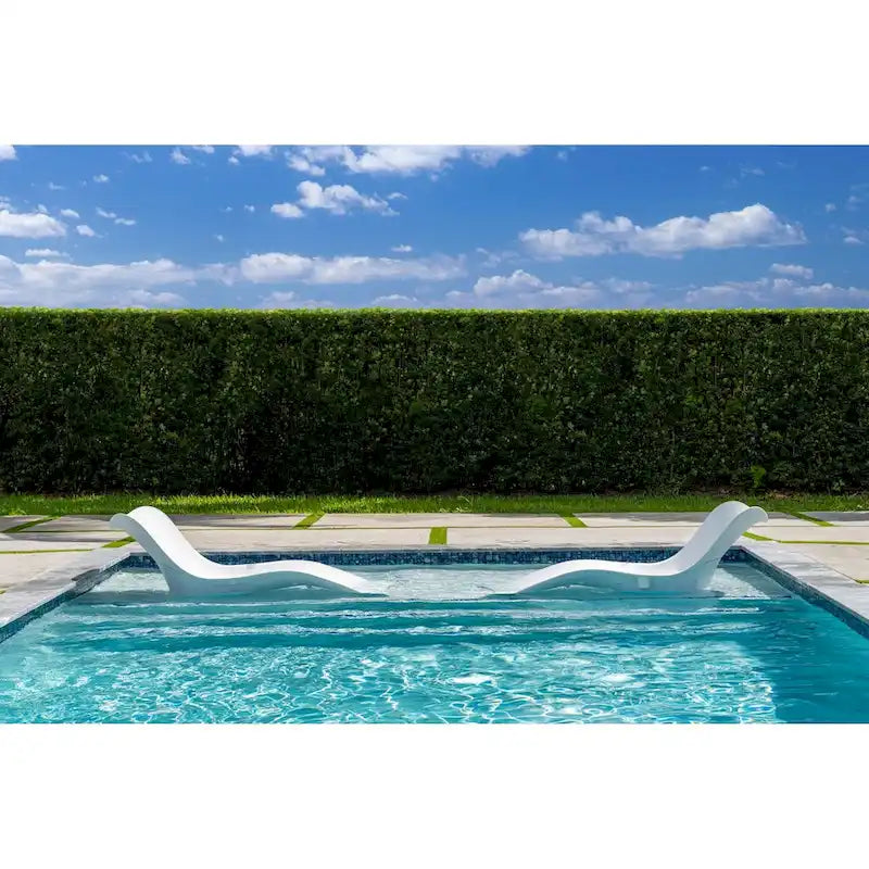 Panama Jack Lot de 2 chaises longues de piscine Wave