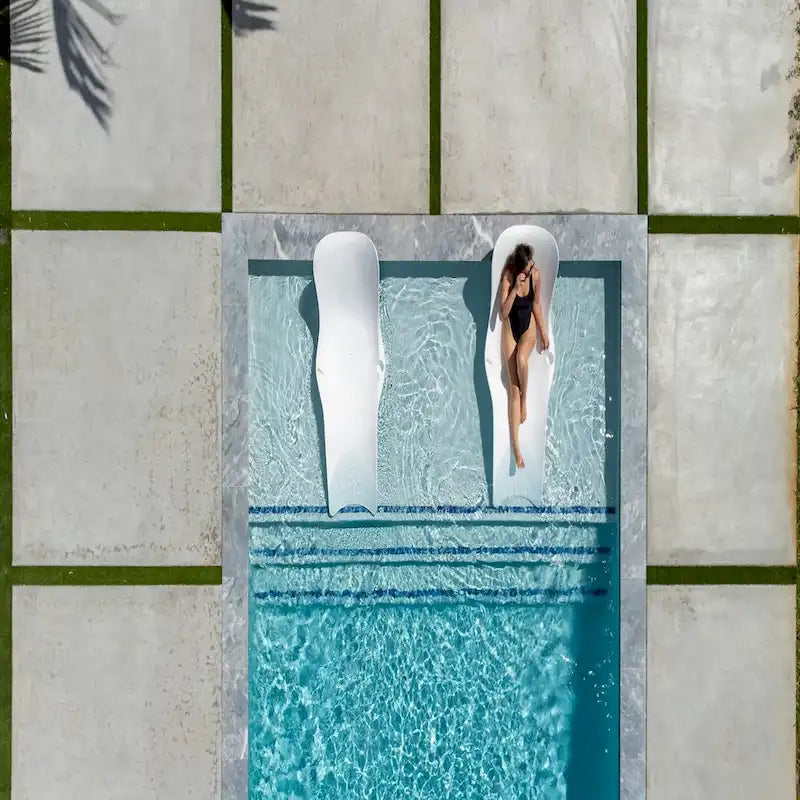 Panama Jack Lot de 2 chaises longues de piscine Wave