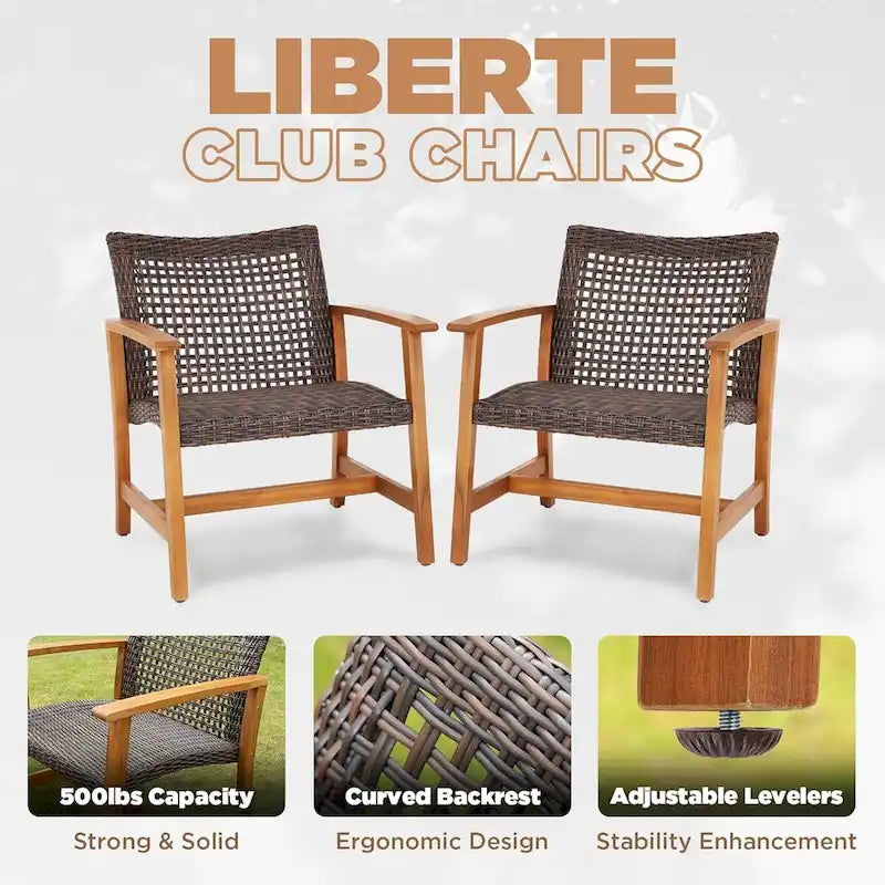 Chaises d'extérieur Acacia Liberte Capacity Bois finition teck
