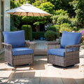 Fauteuils de patio à bascule et pivotants - Lot de 2 - Marron