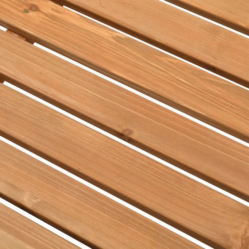 Banc en bois d'extérieur à dossier croisé en sapin