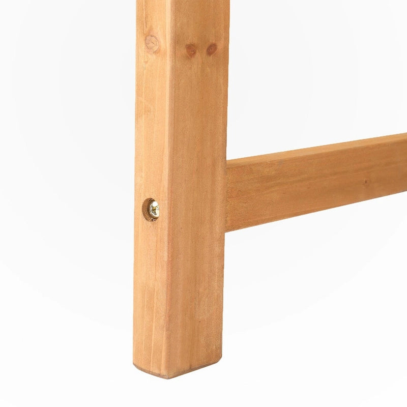 Banc en bois d'extérieur à dossier croisé en sapin