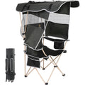Camping Chair with Shade Canopy, Portable Camping Chairs, Detachable Shade Canopy, Side-Pocket and Cupholder
