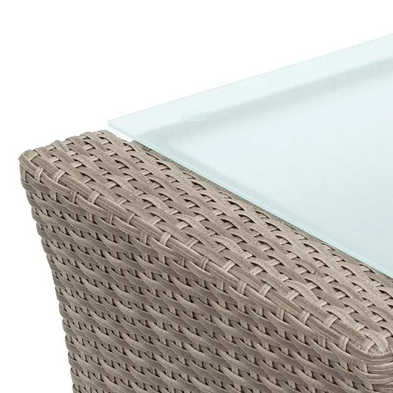 Ensemble de canapé en rotin tressé d'extérieur avec table basse et sièges de patio
