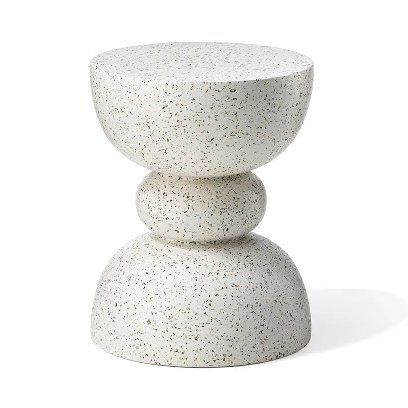 Glitzhome Tabouret de jardin multifonctionnel en OGM de 17 po, table d'extérieur