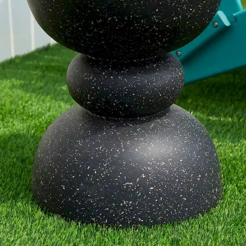 Glitzhome Tabouret de jardin multifonctionnel en OGM de 17 po, table d'extérieur