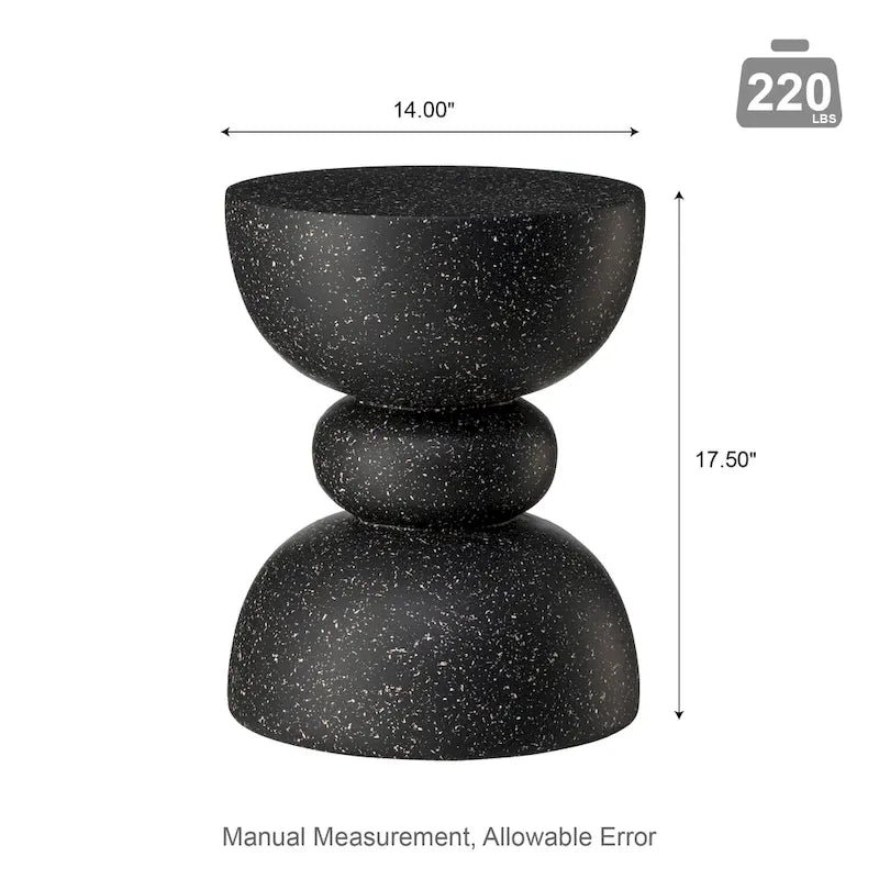 Glitzhome Tabouret de jardin multifonctionnel en OGM de 17 po, table d'extérieur