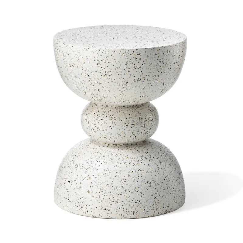 Glitzhome Tabouret de jardin multifonctionnel en OGM de 17 po, table d'extérieur