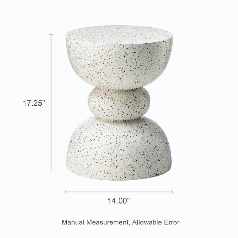 Glitzhome Tabouret de jardin multifonctionnel en OGM de 17 po, table d'extérieur