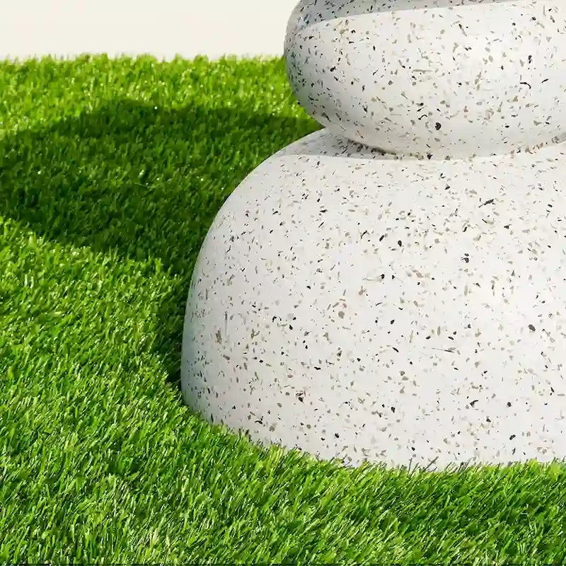 Glitzhome Tabouret de jardin multifonctionnel en OGM de 17 po, table d'extérieur