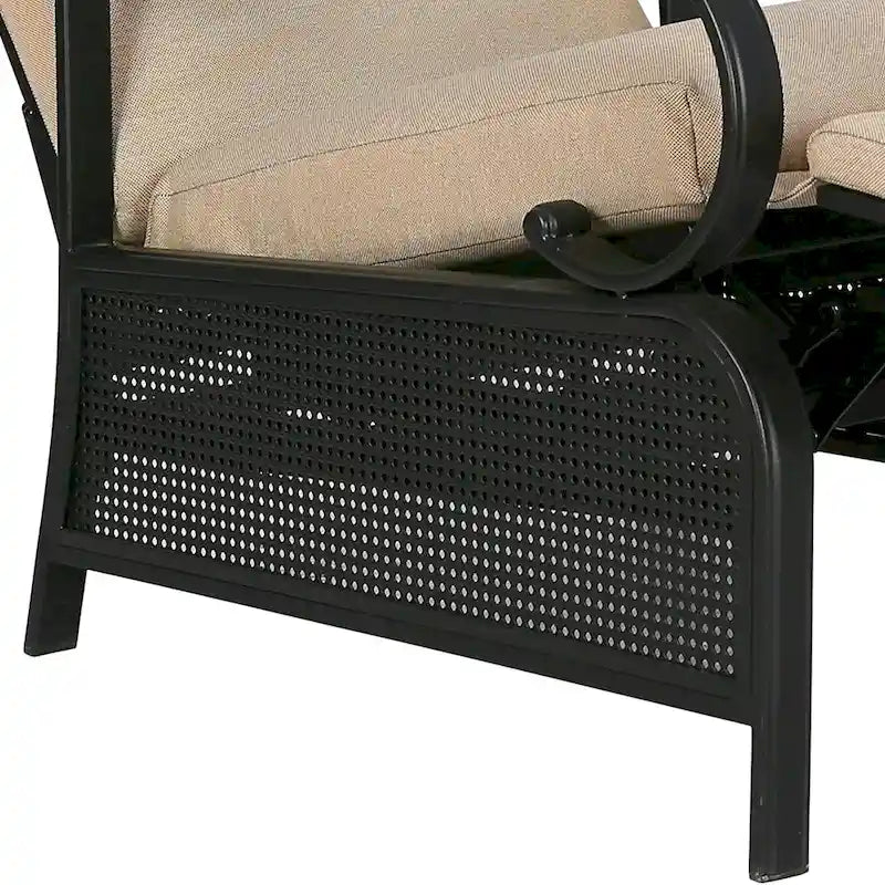 Chaise longue de patio réglable avec coussin