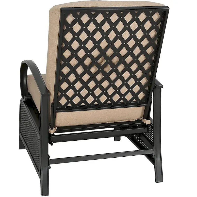 Chaise longue de patio réglable avec coussin