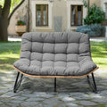 VredHom Double Papasan fauteuil deux places avec coussin pour l'intérieur et l'extérieur
