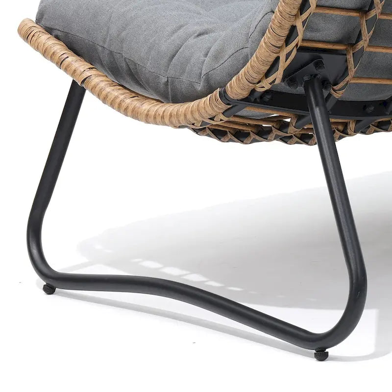 VredHom Double Papasan fauteuil deux places avec coussin pour l'intérieur et l'extérieur