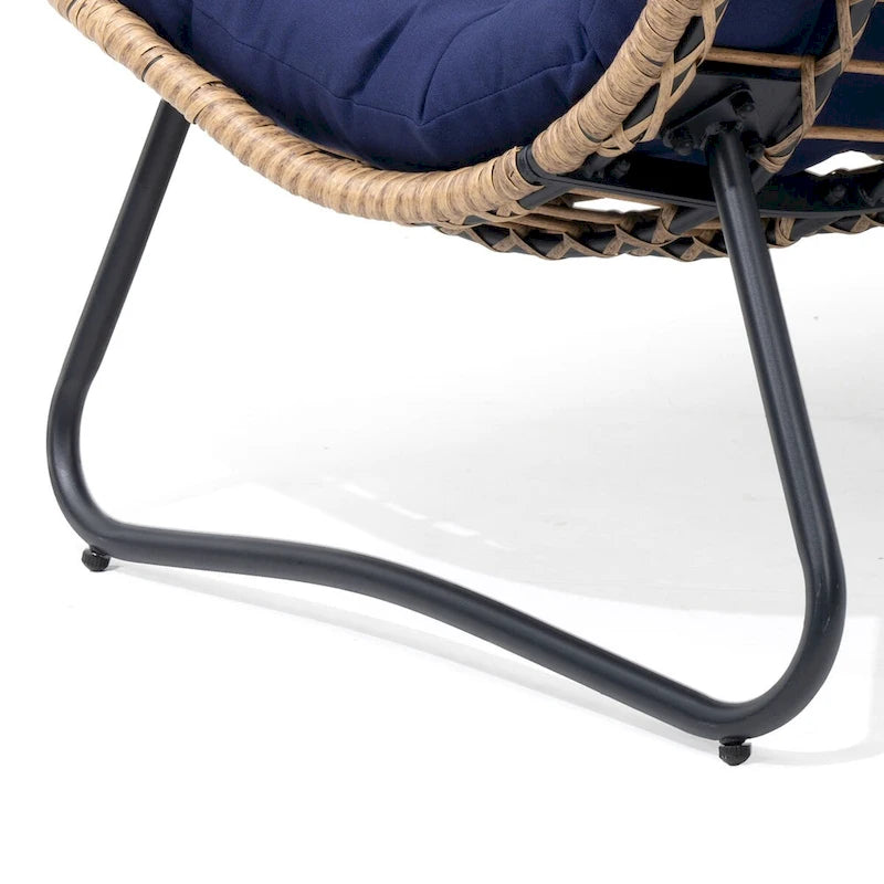 VredHom Double Papasan fauteuil deux places avec coussin pour l'intérieur et l'extérieur