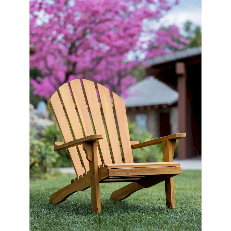 LuXeo Bali Teak Adirondack Chair - 28.5(W)x33.5(D)x37(H)
