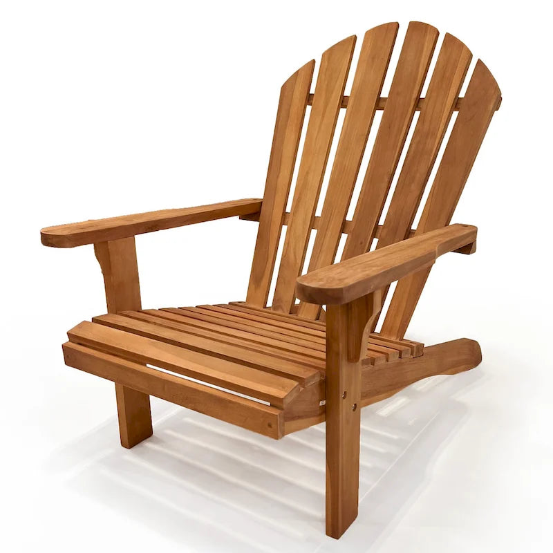 Fauteuil Adirondack en teck LuXeo Bali - 28,5(L)x33,5(P)x37(H)