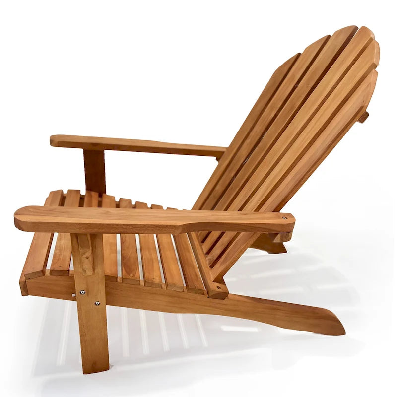 Fauteuil Adirondack en teck LuXeo Bali - 28,5(L)x33,5(P)x37(H)
