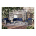Nouvel ensemble de canapé de patio 4 pièces New Classic Furniture Fiji avec base traîneau