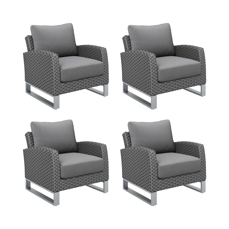 Nouvel ensemble de canapé de patio 4 pièces New Classic Furniture Fiji avec base traîneau