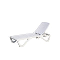 Chaise longue d'extérieur, chaise longue de piscine en plastique réglable, transat de piscine, chaise longue de bronzage pour piscine