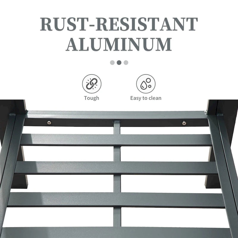 Ensemble de mobilier de jardin en aluminium 4 pièces, sectionnel d'extérieur moderne avec table basse et coussin - 70.87 * 25.98 * 14.37