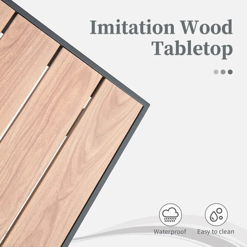 Ensemble de mobilier de jardin en aluminium 4 pièces, sectionnel d'extérieur moderne avec table basse et coussin - 70.87 * 25.98 * 14.37