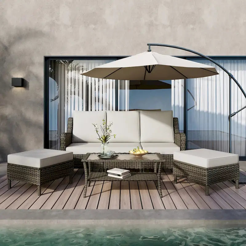Ensemble de meubles de patio – Sofa d'extérieur 6 pièces