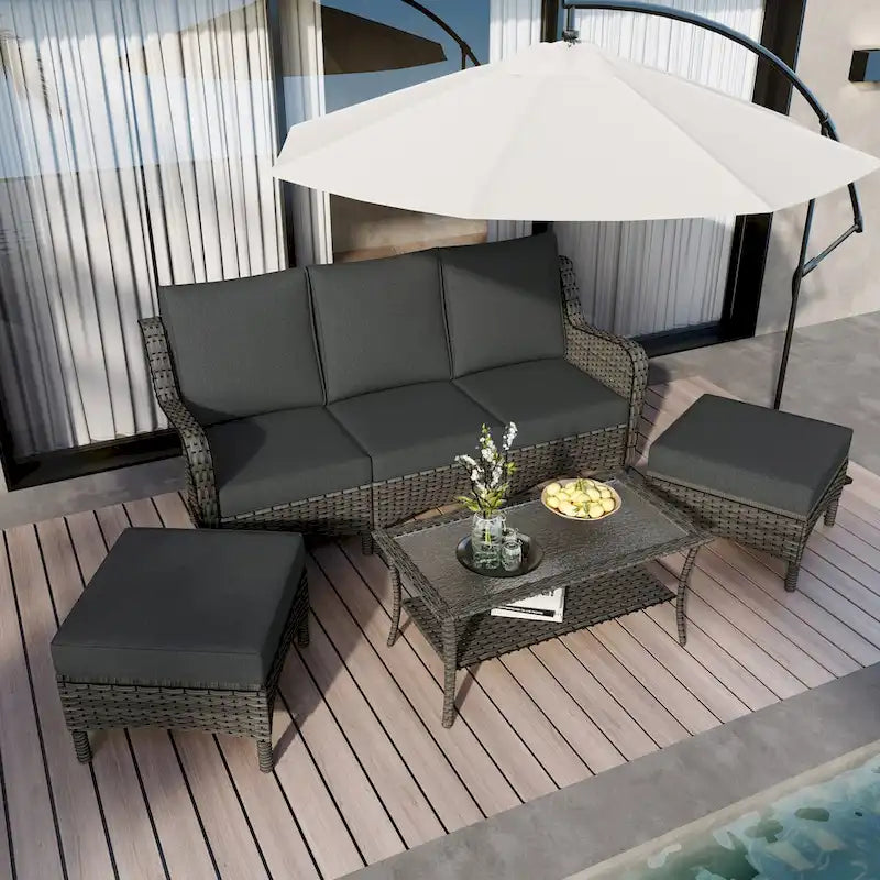 Ensemble de meubles de patio – Sofa d'extérieur 6 pièces