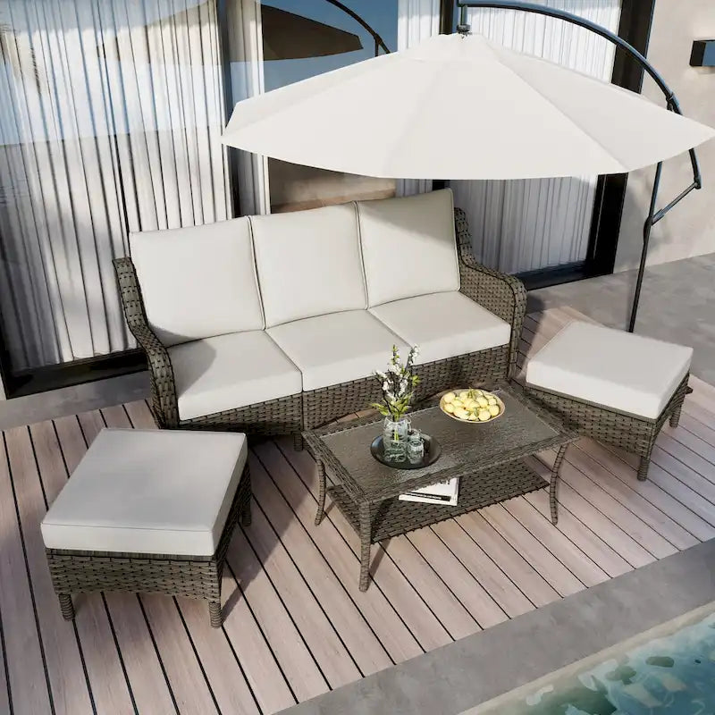 Ensemble de meubles de patio – Sofa d'extérieur 6 pièces