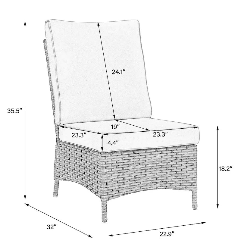 Ensemble de meubles de patio – Sofa d'extérieur 6 pièces