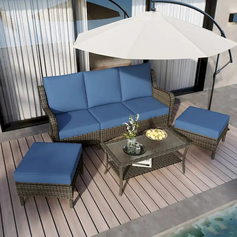 Ensemble de meubles de patio – Sofa d'extérieur 6 pièces