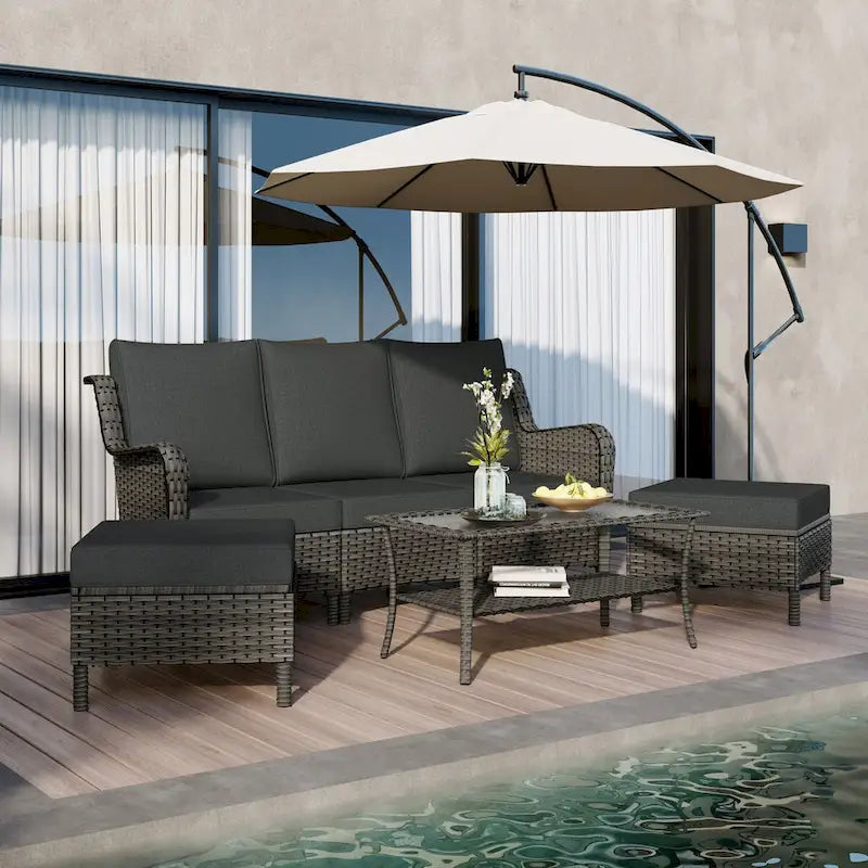 Ensemble de meubles de patio – Sofa d'extérieur 6 pièces